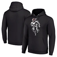 Sweat à capuche unisexe noir avec logo graphique des Falcons d'Atlanta