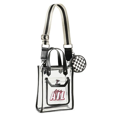 WEAR by Erin Andrews Sac à bandoulière transparent Atlanta Falcons Stadium avec pochette à monnaie