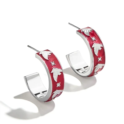 WEAR By Erin Andrews x BaubleBar Atlanta Falcons Enamel Hoop Earrings