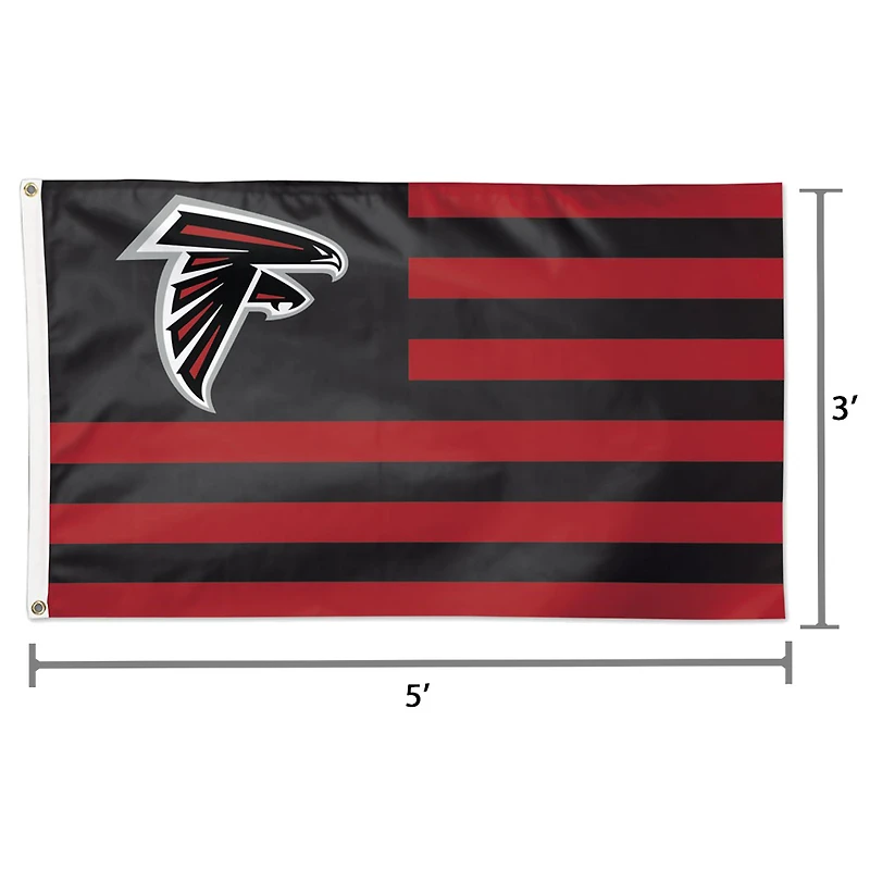 WinCraft Atlanta Falcons 3' x 5' Americana Stars & Stripes Deluxe Flag