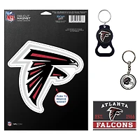 Ensemble de 4 porte-clés et aimants WinCraft Atlanta Falcons