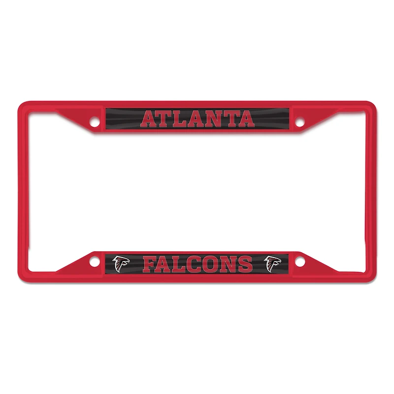 Cadre de plaque d'immatriculation WinCraft Atlanta Falcons couleur chrome