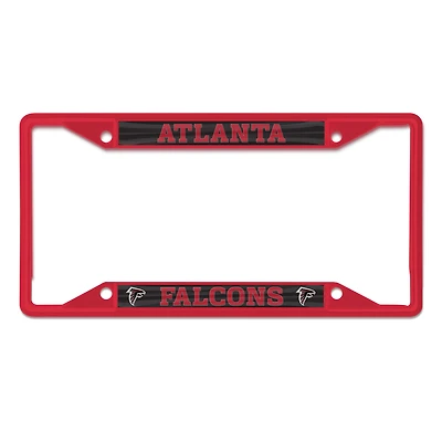 Cadre de plaque d'immatriculation WinCraft Atlanta Falcons couleur chrome