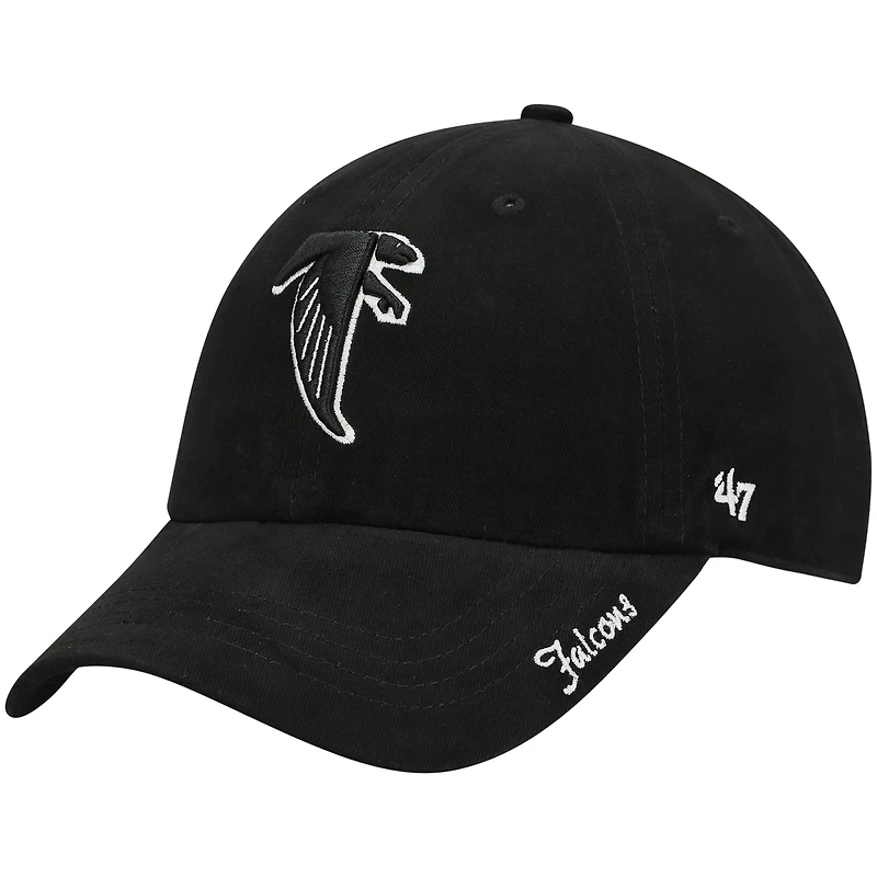 Casquette ajustable pour femme « 47 Black Atlanta Falcons Miata Clean Up »