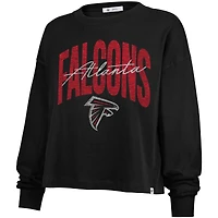 T-shirt court à manches longues noir '47 Atlanta Falcons Muse Sydney pour femme