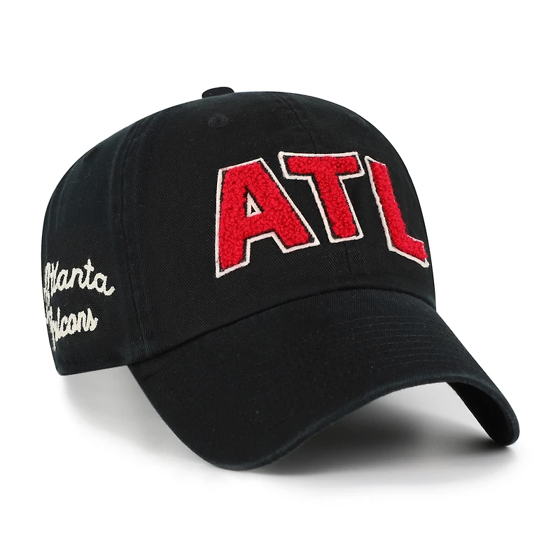 Women's '47 Black Atlanta Falcons Zoey Clean Up Adjustable Hat