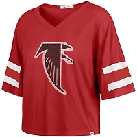 Women's '47 Red Atlanta Falcons Premier Scout Cropped V-Neck T-Shirt