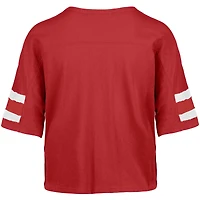 Women's '47 Red Atlanta Falcons Premier Scout Cropped V-Neck T-Shirt