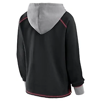 Sweat à capuche col en V polaire Boom Falcons d'Atlanta noir pour femme