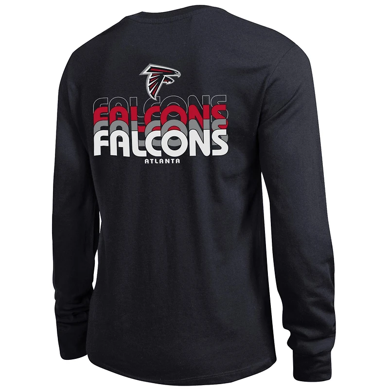 T-shirt à manches longues noir pour femme, championne des Falcons d'Atlanta