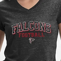 Women's Champion Black Atlanta Falcons Triumph Tri-Blend V-Neck T-Shirt