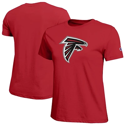 Women's Champion  Scarlet Atlanta Falcons Logo T-Shirt