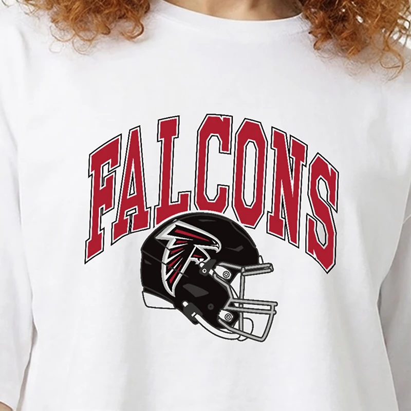 T-shirt court boyfriend blanc Champion Atlanta Falcons pour femme