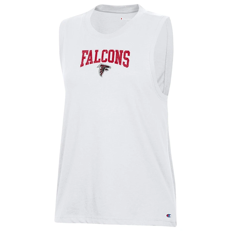 Women's Champion  White Atlanta Falcons Muscle Tank Top