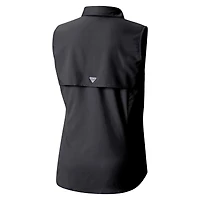 Women's Columbia  Black Atlanta Falcons PFG Tamiami Omni-Shade Sleeveless Button-Up Shirt