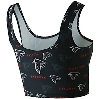 Brassière Concepts Sport noire à imprimé mosaïque des Falcons d'Atlanta pour femme