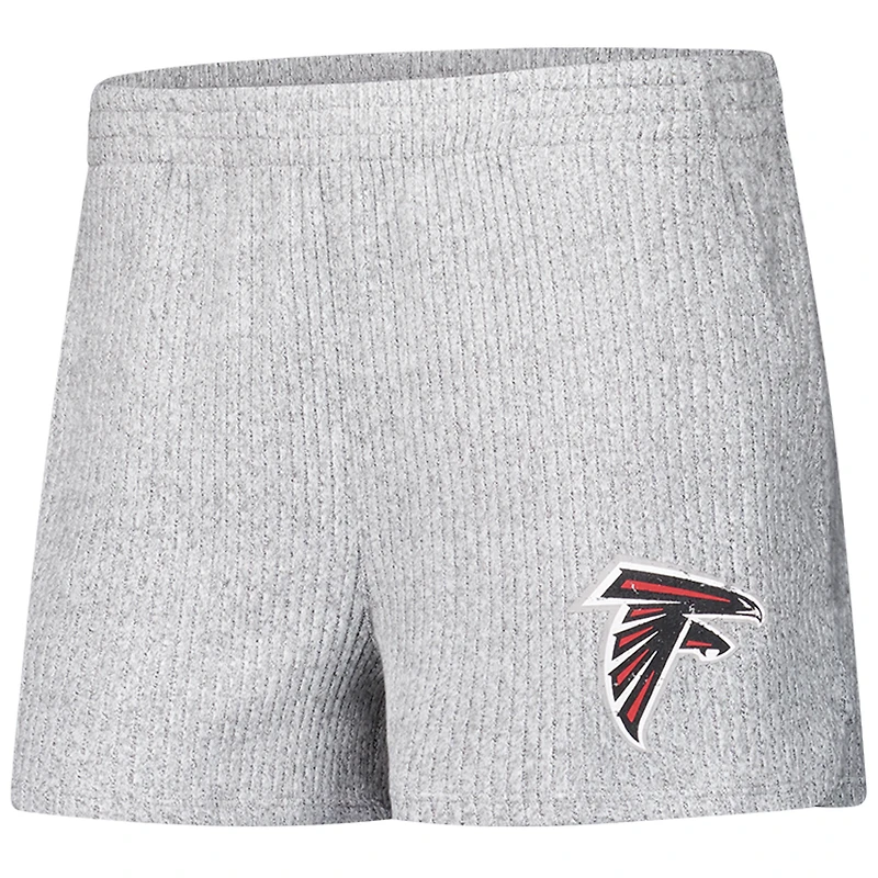 Ensemble sweat à capuche et short manches longues gris Atlanta Falcons Juniper pour femme