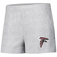 Ensemble sweat à capuche et short manches longues gris Atlanta Falcons Juniper pour femme