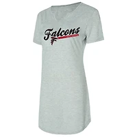 Chemise de nuit en tricot gris pour femme Concepts Sport Atlanta Falcons Petition