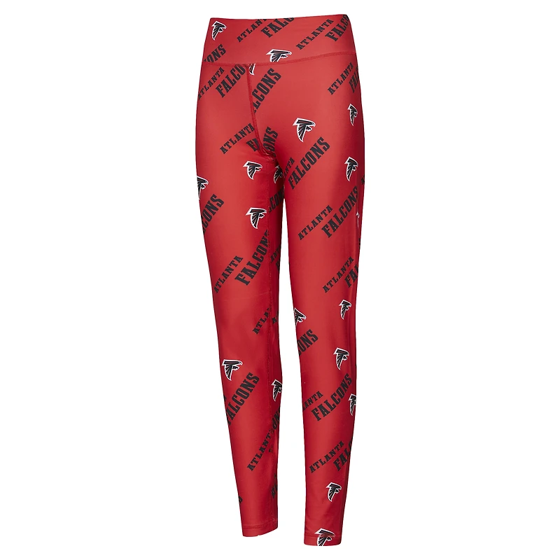 Women's Concepts Sport Red Atlanta Falcons Breakthrough Allover Print Knit Sleep Leggings
