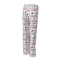 Women's Concepts Sport White/Red Atlanta Falcons Tinsel Raglan Long Sleeve Top & Pants Sleep Set
