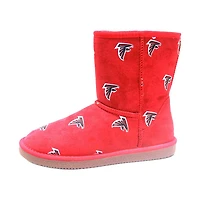 Bottes Cuce rouges Atlanta Falcons Allover Logo pour femmes