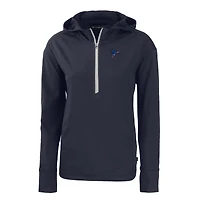 Women's Cutter & Buck  Navy Atlanta Falcons Daybreak Eco Recycled Half-Zip Hoodie