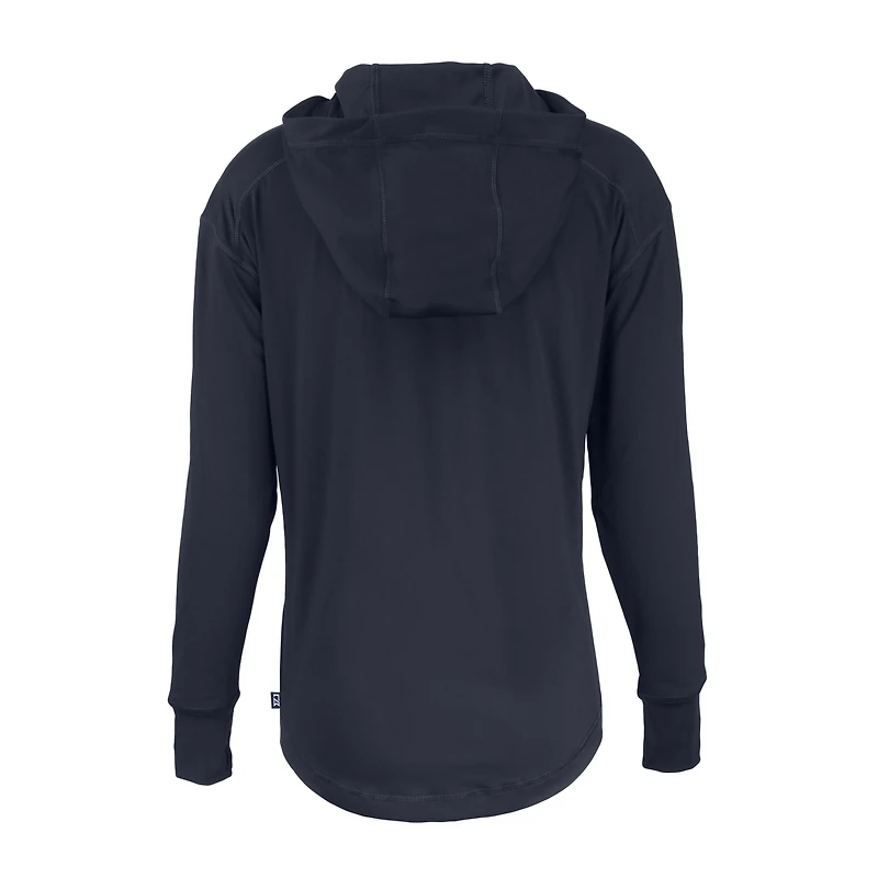 Women's Cutter & Buck  Navy Atlanta Falcons Daybreak Eco Recycled Half-Zip Hoodie