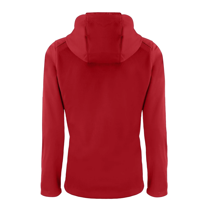 Veste à capuche entièrement zippée et recyclée Evoke Eco Softshell pour femme des Falcons d'Atlanta, Cutter & Buck, rouge