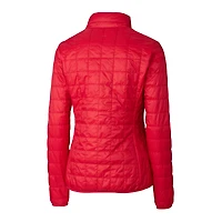 Doudoune isolante entièrement zippée Rainier PrimaLoft Eco pour femme avec logo casque des Falcons d'Atlanta, rouge Cutter & Buck