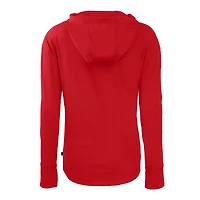 Sweat à capuche demi-zip écologique recyclé pour femme Cutter & Buck Red Atlanta Falcons Throwback Daybreak