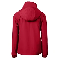 Women's Cutter & Buck Red Atlanta Falcons Throwback Logo Charter Eco Recycled Full-Zip Jacket