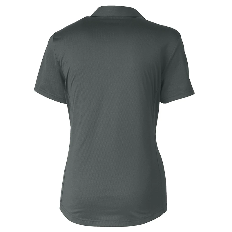 Women's Cutter & Buck Steel Atlanta Falcons Throwback Logo Prospect Textured Stretch Polo