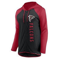 Women's Fanatics Black/Red Atlanta Falcons Forever Fan Full-Zip Hoodie