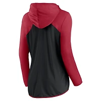 Women's Fanatics Black/Red Atlanta Falcons Forever Fan Full-Zip Hoodie
