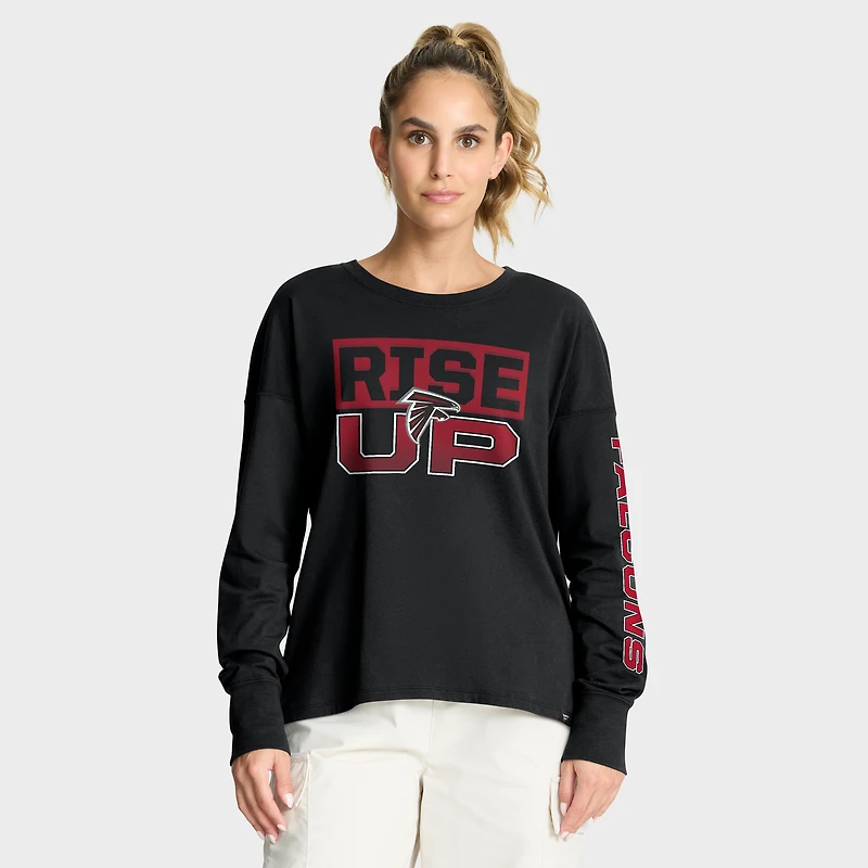 Women's Fanatics Black Atlanta Falcons Hometown Legacy Long Sleeve T-Shirt
