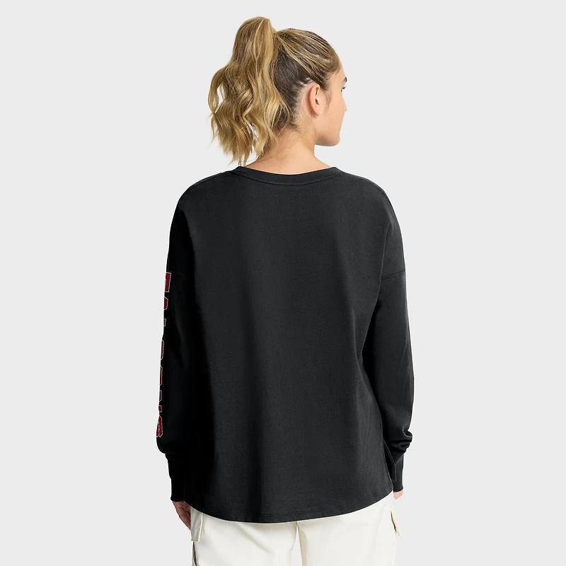 T-shirt à manches longues Fanatics noir pour femme