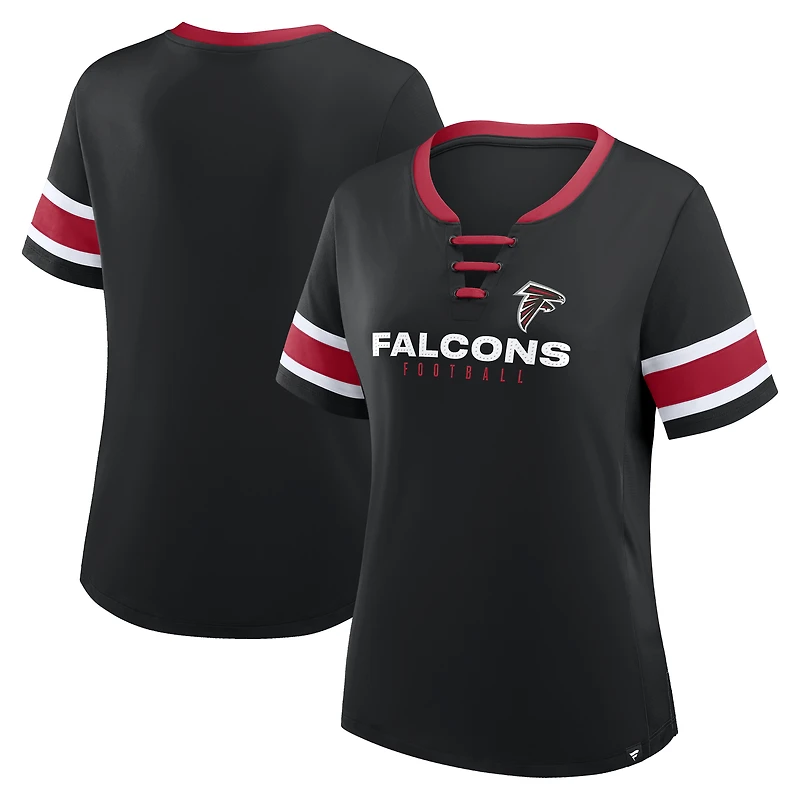 T-shirt à lacets Athena Redzone Draw Play des Falcons d'Atlanta pour femme