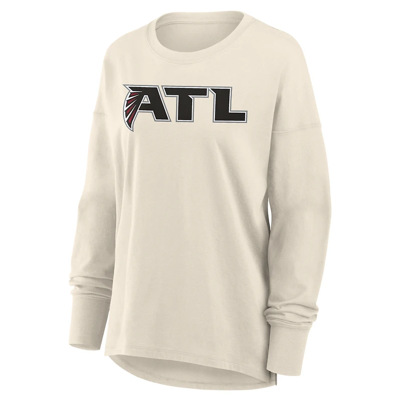 Women's Fanatics Cream Atlanta Falcons Dove Legacy Long Sleeve T-Shirt