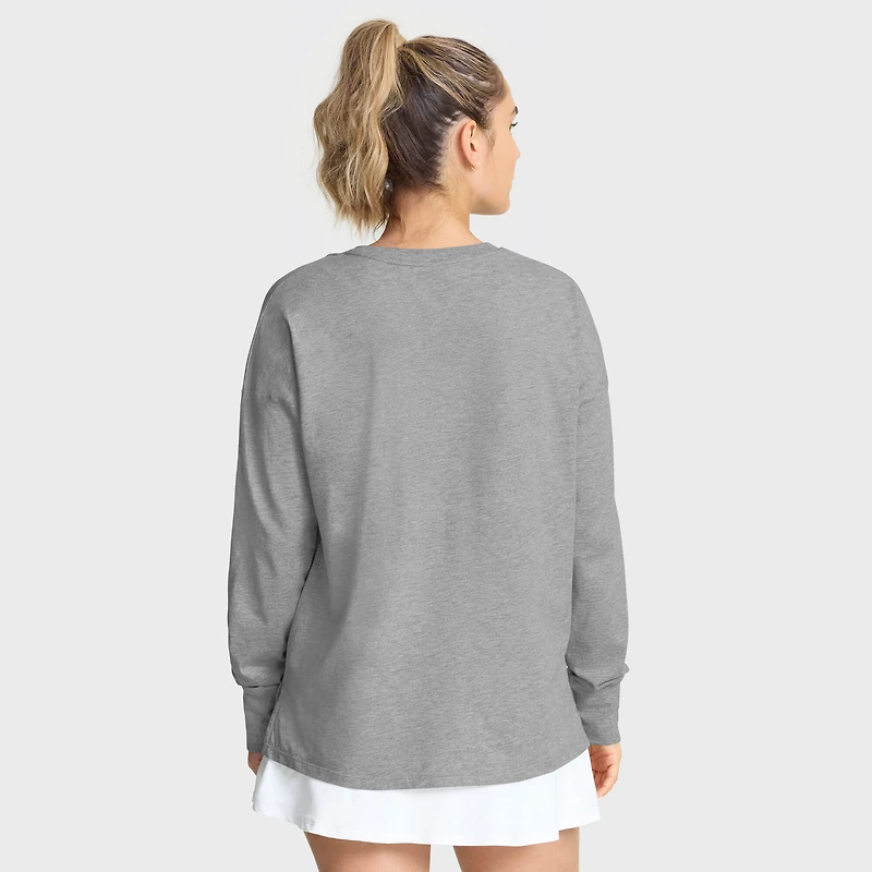 Women's Fanatics Heather Gray Atlanta Falcons Hometown Legacy Long Sleeve T-Shirt