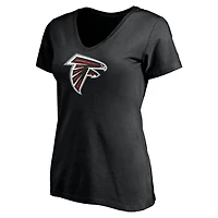 Women's Fanatics Kyle Pitts Black Atlanta Falcons Player Icon Name & Number V-Neck T-Shirt