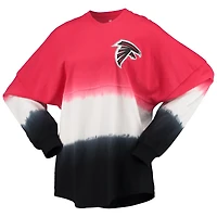 T-shirt à manches longues ombré Fanatics rouge/noir Atlanta Falcons pour femmes
