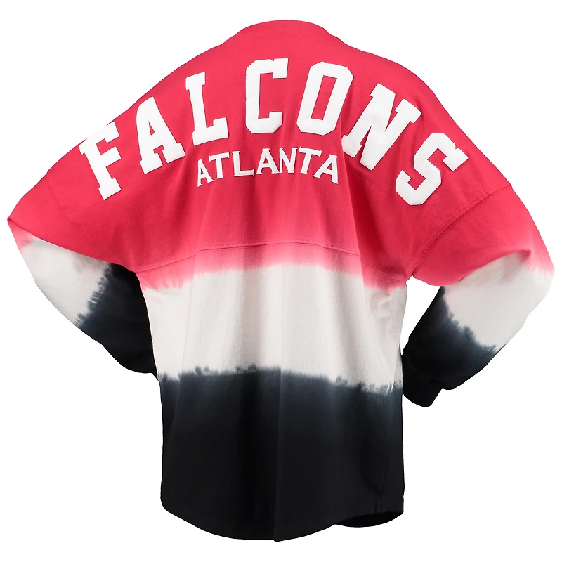 Women's Fanatics Red/Black Atlanta Falcons Ombre Long Sleeve T-Shirt