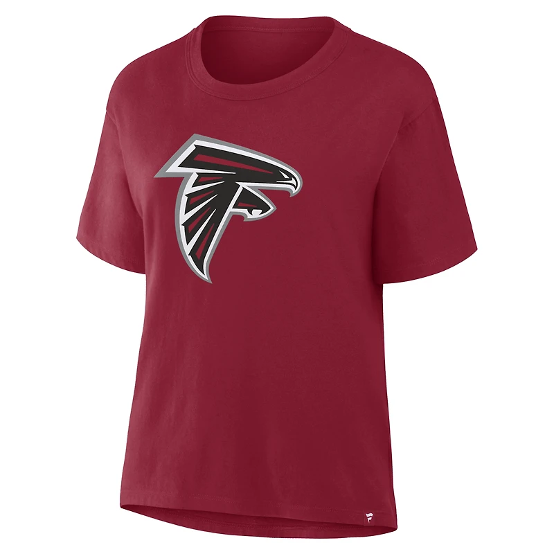 T-shirt Fanatics rouge pour femmes Atlanta Falcons Essential Legacy