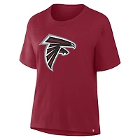 T-shirt Fanatics rouge pour femmes Atlanta Falcons Essential Legacy