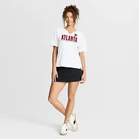 Women's Fanatics White Atlanta Falcons Redzone Slub Boxy T-Shirt