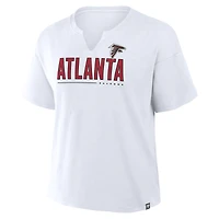 Women's Fanatics White Atlanta Falcons Redzone Slub Boxy T-Shirt