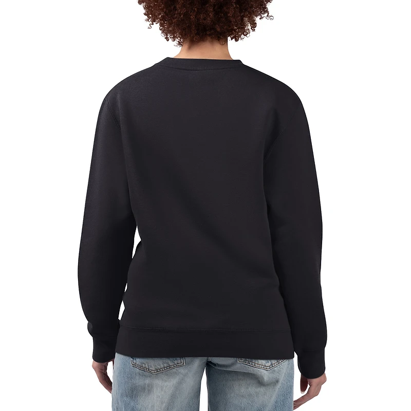 Sweat-shirt à capuche en molleton tri-blend noir G-III 4Her by Carl Banks pour femme, avec logo des Falcons d'Atlanta
