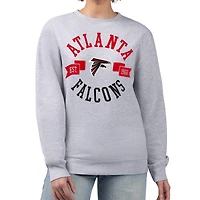 Sweat-shirt en polaire à imprimé graphique G-III 4Her par Carl Banks pour femme, gris chiné, des Falcons d'Atlanta.