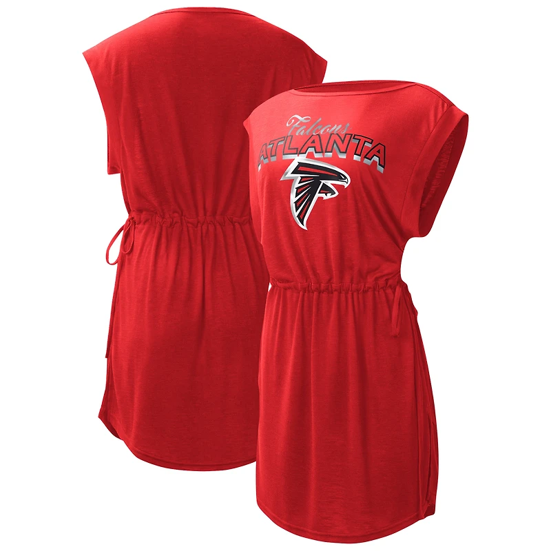 G-III 4Her pour femme par Carl Banks Red Atlanta Falcons G.O.A.T. Cache-maillot de bain à logo